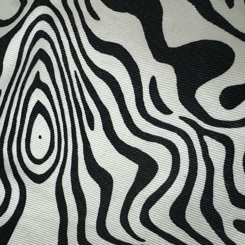 Ragged Zebra Print Denim Jeans - Picture 8 of 11